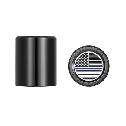 Harley-Davidson Stainless-Steel Black Blue Line American Flag Docking Covers