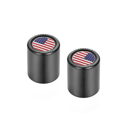 Harley-Davidson Stainless-Steel Black Red White & Blue American Flag Docking Covers