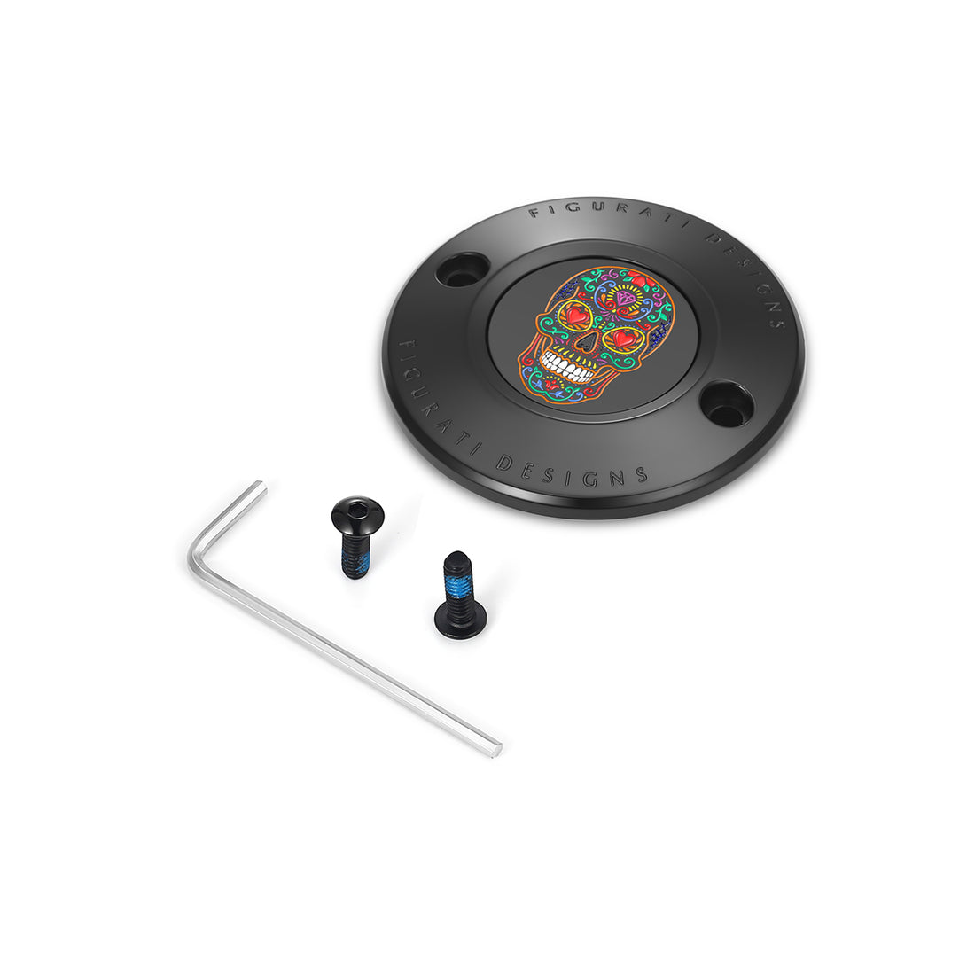 HarleyDavidson StainlessSteel Black Sugar Skull M8 Timing Cover