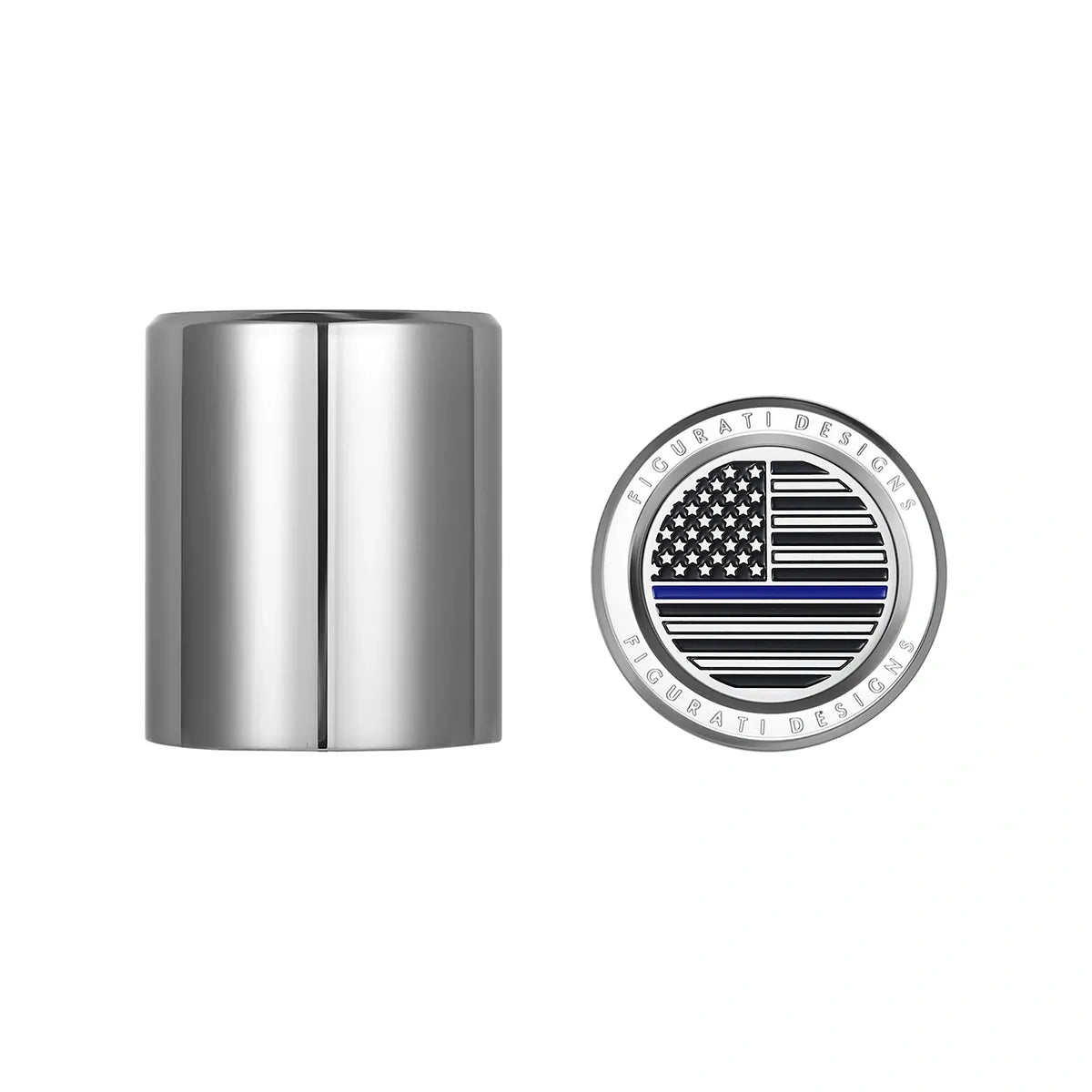 Harley-Davidson Stainless-Steel Blue Line American Flag Docking Covers