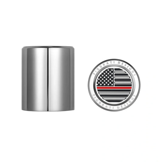 Harley-Davidson Stainless-Steel Red Line American Flag Docking Covers