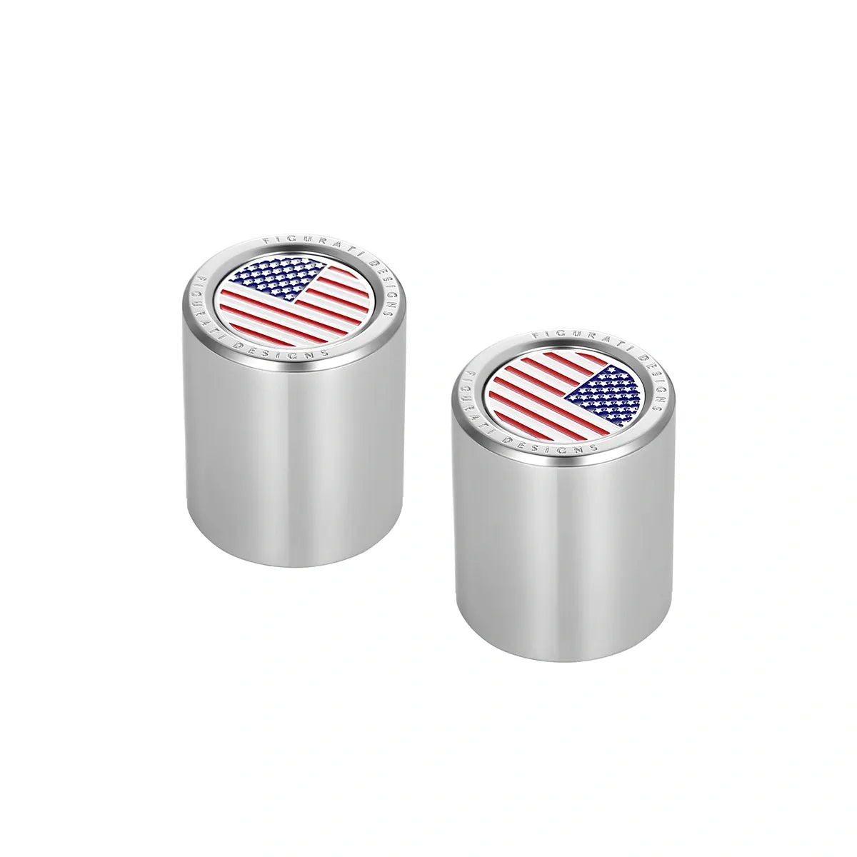 Harley-Davidson Stainless-Steel Red White & Blue American Flag Docking Covers
