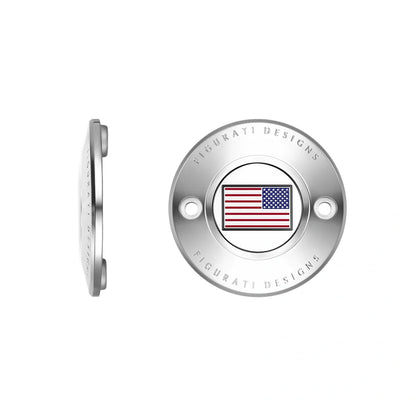 Harley-Davidson Stainless-Steel Red White and Blue American Flag - Reversed M8 Timing Cover