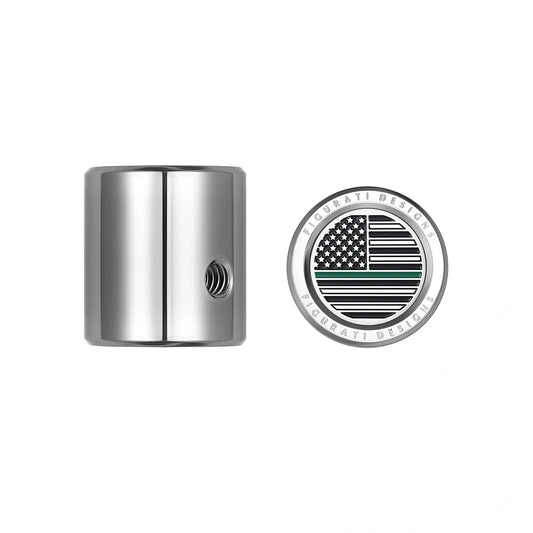 Heel Toe Shifter Cover - Stainless-Steel Green Line American Flag