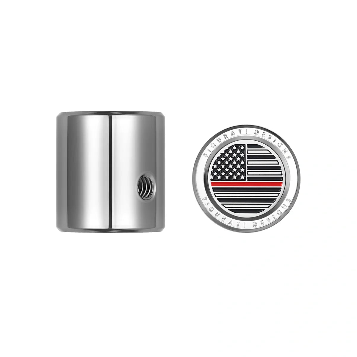 Heel Toe Shifter Cover - Stainless-Steel Red Line American Flag