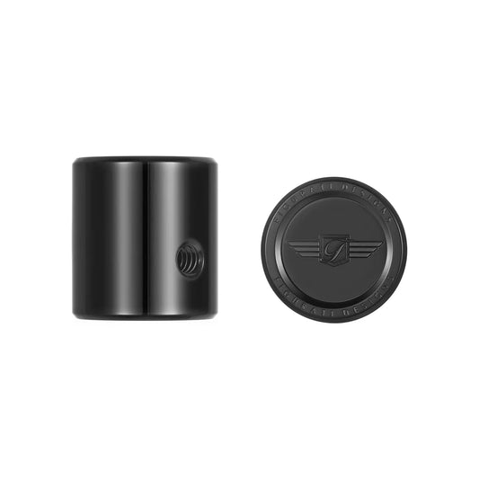 Heel Toe Shifter Cover - Stainless-Steel in Black Figurati Designs Logo
