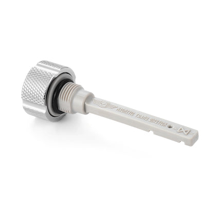 Magnetic Transmission Dipstick for Harley-Davidson - Knurled Silver