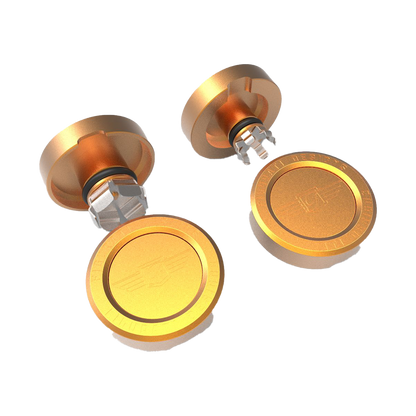 Performance Aluminum Front Axle Nut Covers - Gold