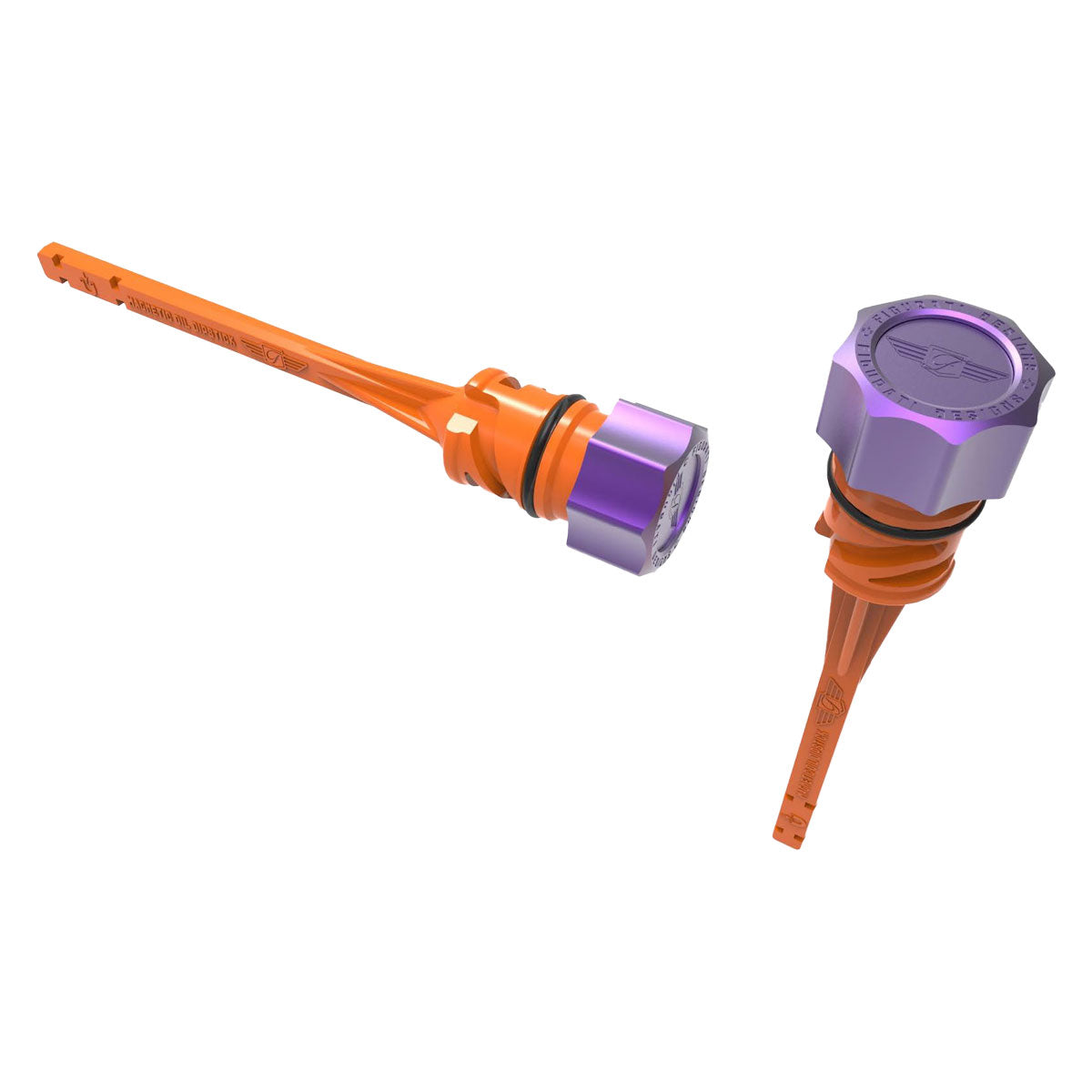 Performance Magnetic Dipstick for Harley-Davidson M8 Softail (2018-2025) - Curved Purple