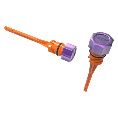 Performance Magnetic Dipstick for Harley-Davidson M8 Softail (2018-2025) - Curved Purple