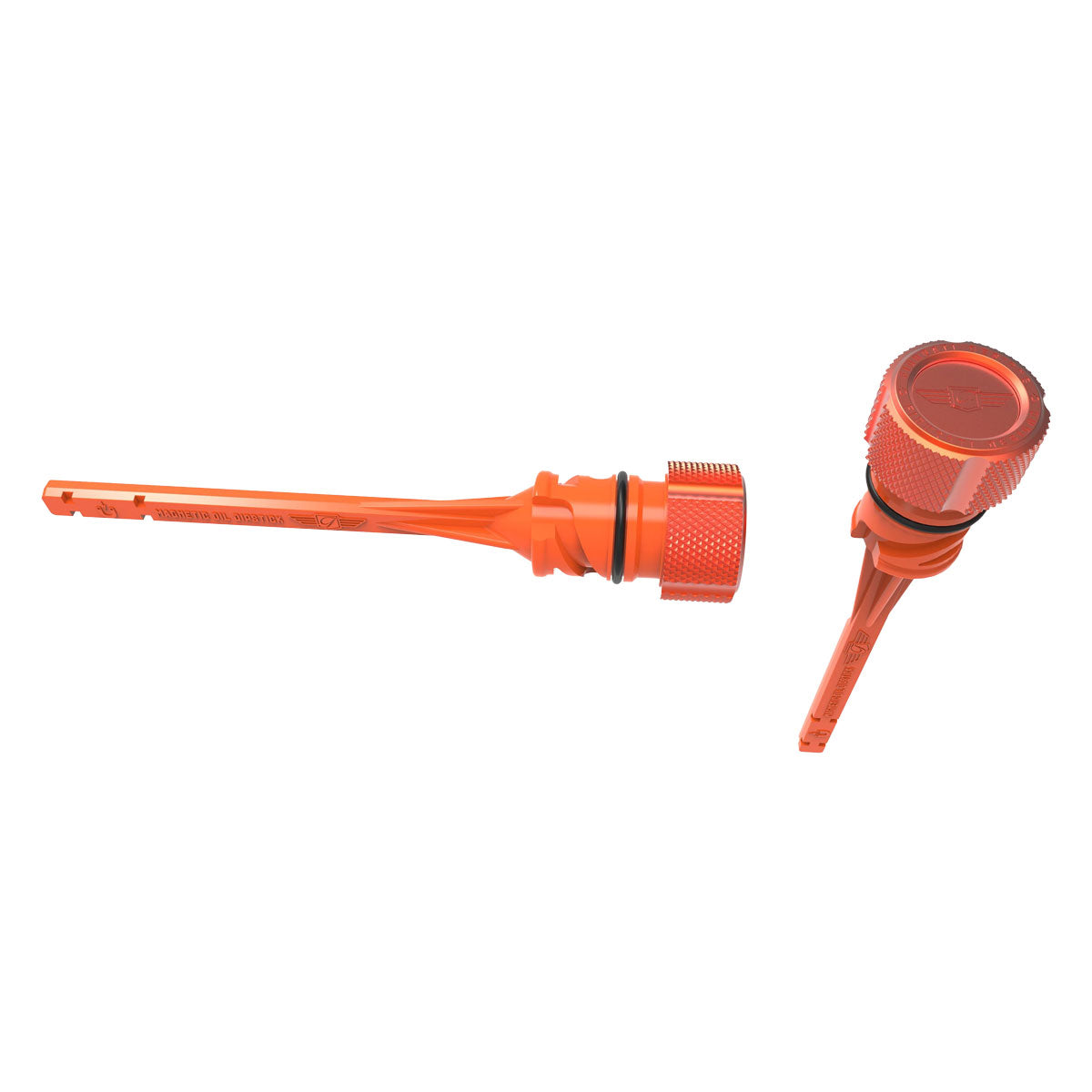 Performance Magnetic Dipstick for Harley-Davidson M8 Softail (2018-2025) - Knurled Orange