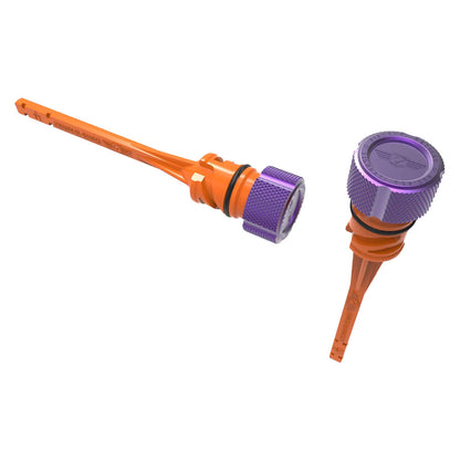 Performance Magnetic Dipstick for Harley-Davidson M8 Softail (2018-2025) - Knurled Purple