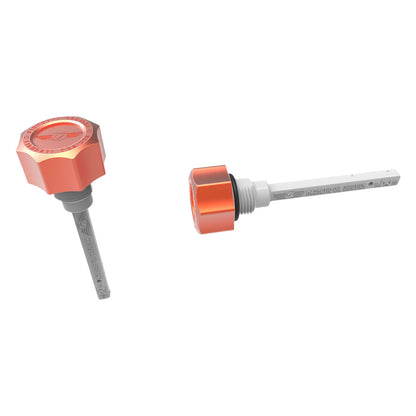 Performance Magnetic Transmission Dipstick for Harley-Davidson - Curved Orange
