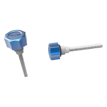Performance Magnetic Transmission Dipstick for Harley-Davidson - Curved Blue