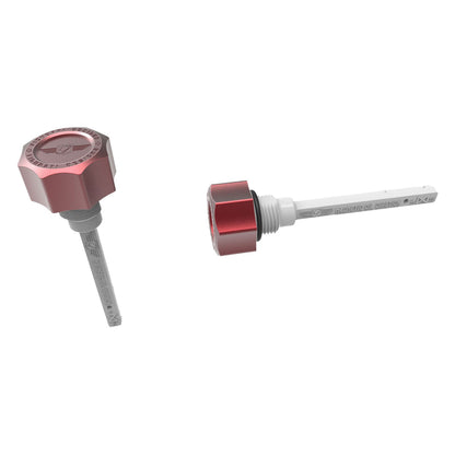 Performance Magnetic Transmission Dipstick for Harley-Davidson - Curved Red