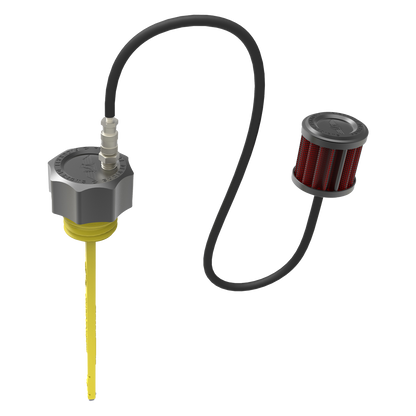 Performance Vented Dipstick for Harley-Davidson Touring M8 (2017-2025) - Curved Black