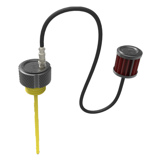 Performance Vented Dipstick for Harley-Davidson Touring M8 (2017-2025) - Knurled Black