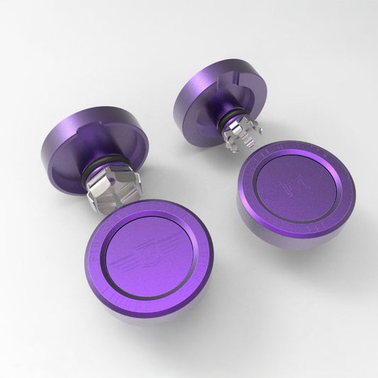 Performance Aluminum Front Axle Nut Covers - Purple