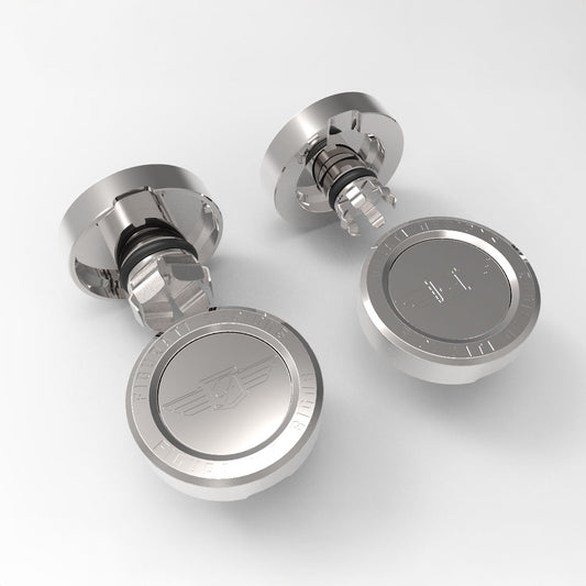 Performance Aluminum Front Axle Nut Covers - Silver