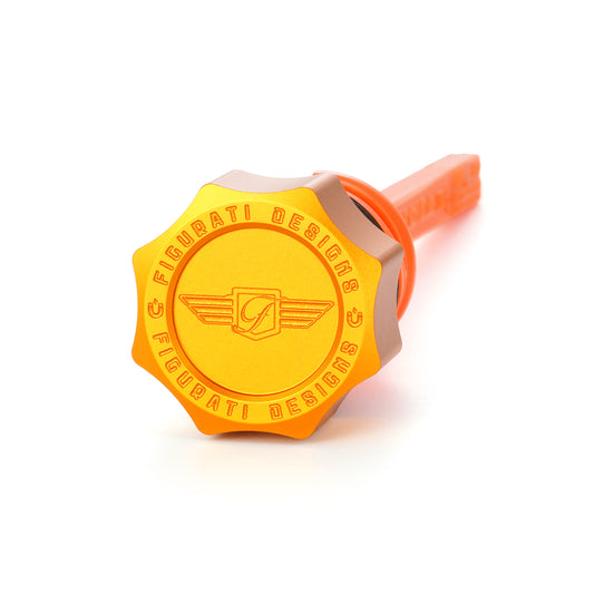 Performance Magnetic Dipstick for Harley-Davidson M8 Softail (2018-2025) - Curved Gold