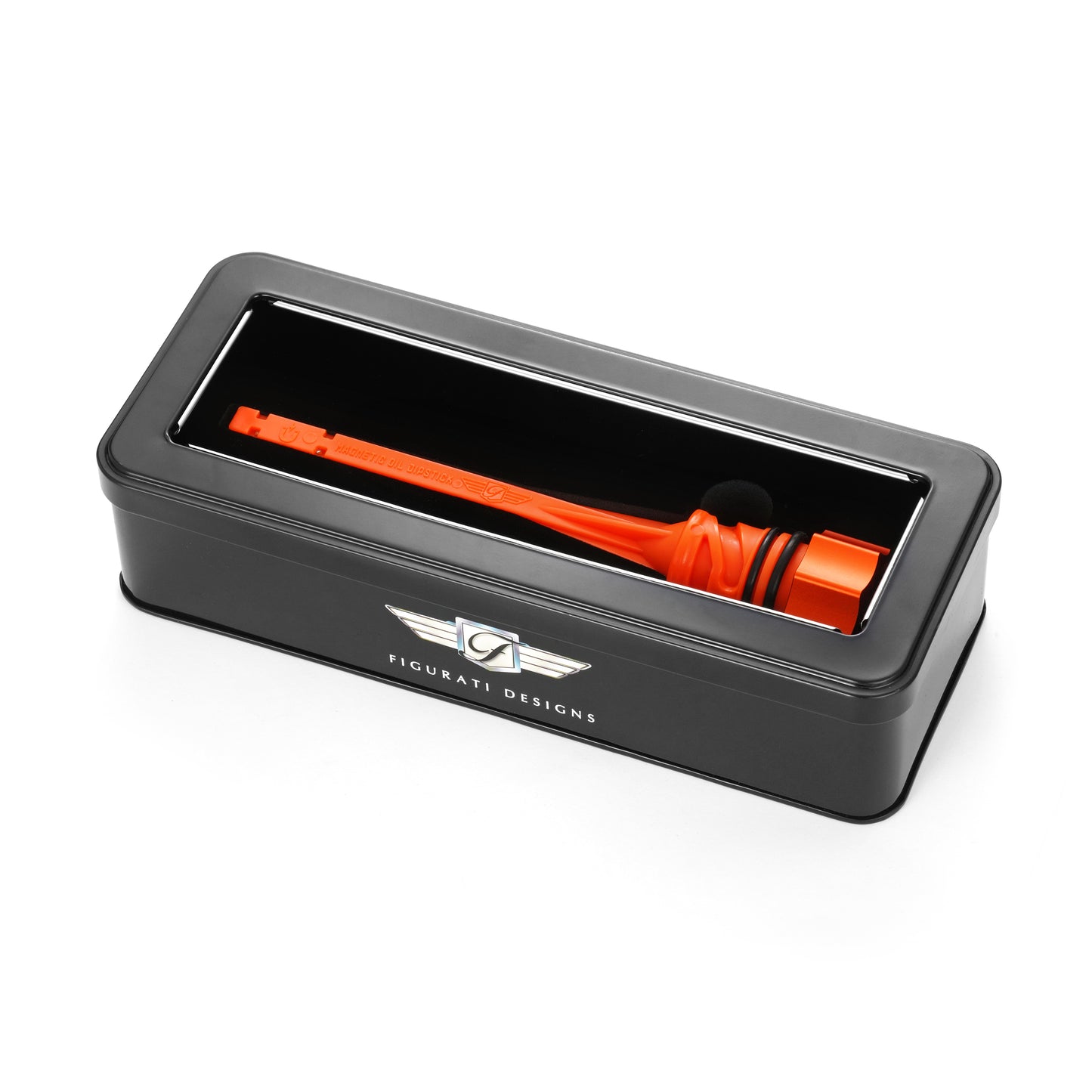 Performance Magnetic Dipstick for Harley-Davidson M8 Softail (2018-2025) - Curved Orange