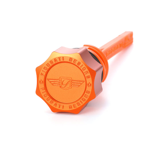 Performance Magnetic Dipstick for Harley-Davidson M8 Softail (2018-2025) - Curved Orange