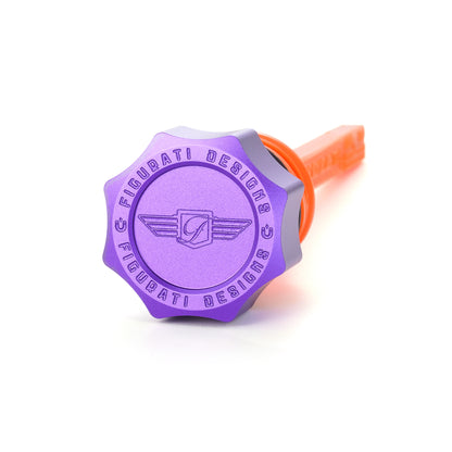 Performance Magnetic Dipstick for Harley-Davidson M8 Softail (2018-2025) - Curved Purple