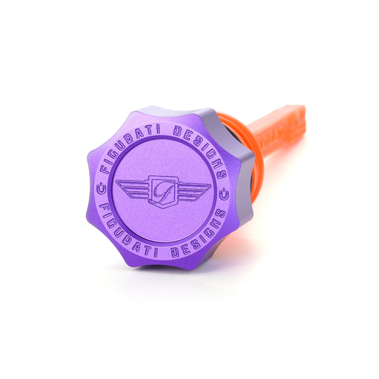 Performance Magnetic Dipstick for Harley-Davidson M8 Softail (2018-2025) - Curved Purple