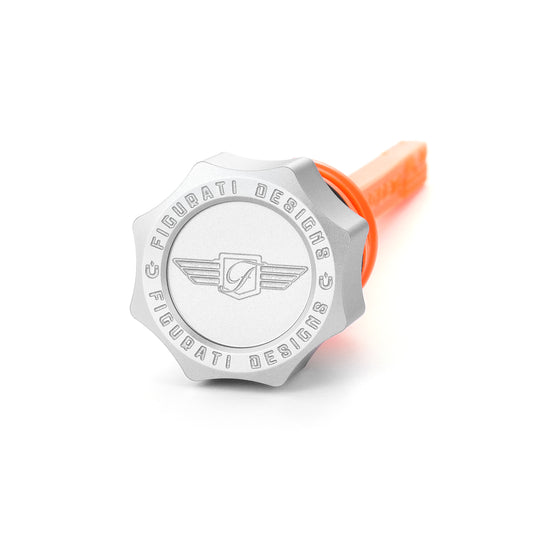 Performance Magnetic Dipstick for Harley-Davidson M8 Softail (2018-2025) - Curved Raw Silver