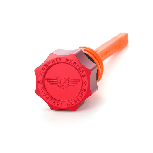 Performance Magnetic Dipstick for Harley-Davidson M8 Softail (2018-2025) - Curved Red