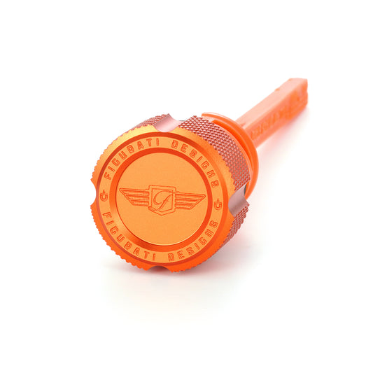 Performance Magnetic Dipstick for Harley-Davidson M8 Softail (2018-2025) - Knurled Orange