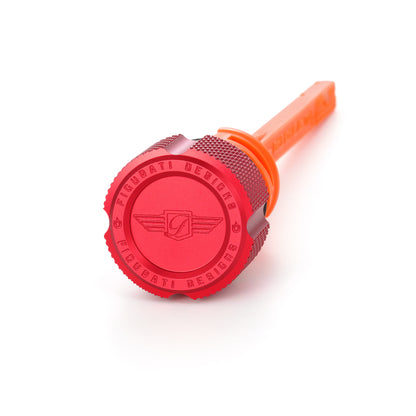 Performance Magnetic Dipstick for Harley-Davidson M8 Softail (2018-2025) - Knurled Red