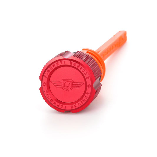 Performance Magnetic Dipstick for Harley-Davidson M8 Softail (2018-2025) - Knurled Red