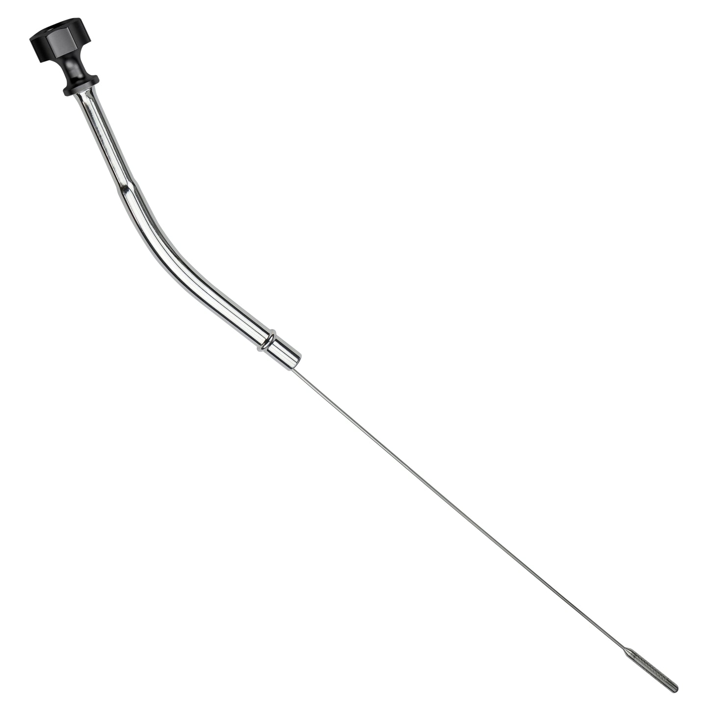 Performance Magnetic Engine Oil Dipstick for Chevrolet 265-400 Small Block - Curved Black