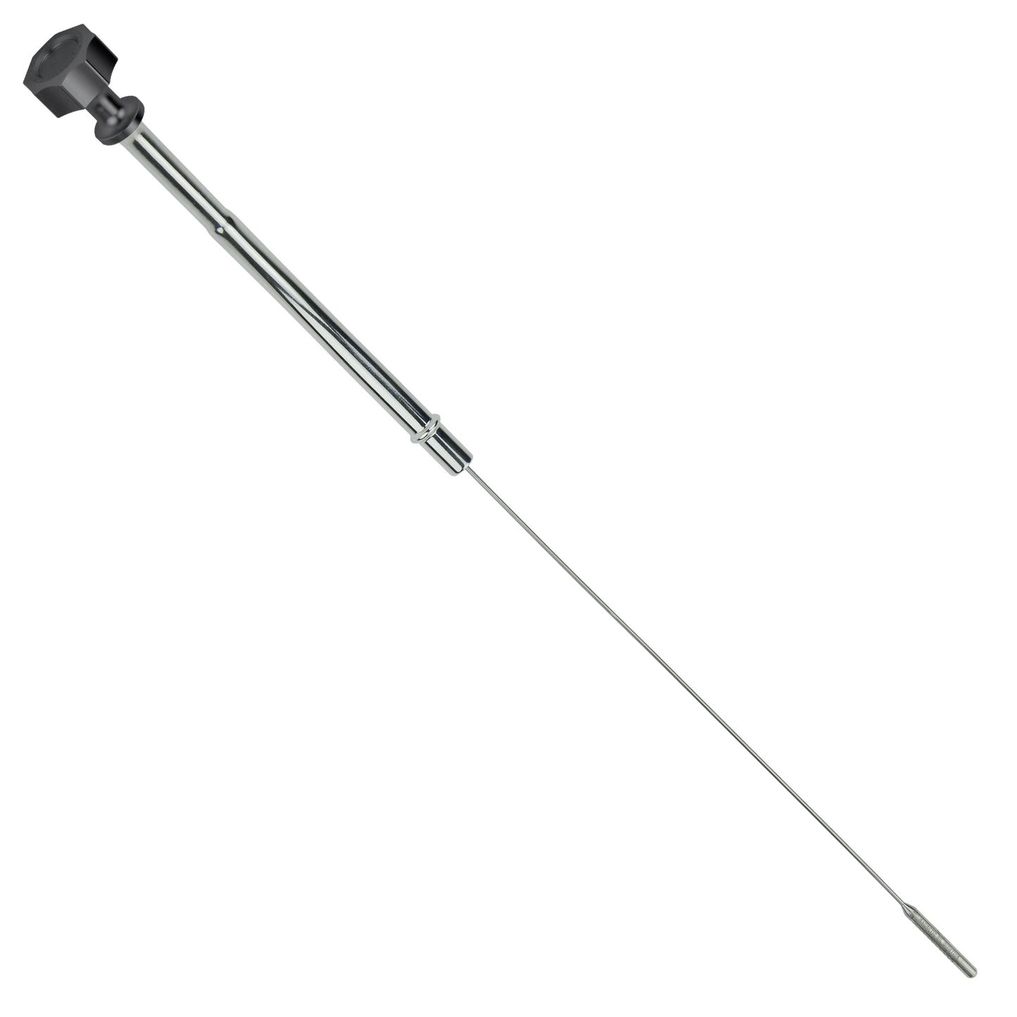 Performance Magnetic Engine Oil Dipstick for Chevrolet 265-400 Small Block - Curved Black