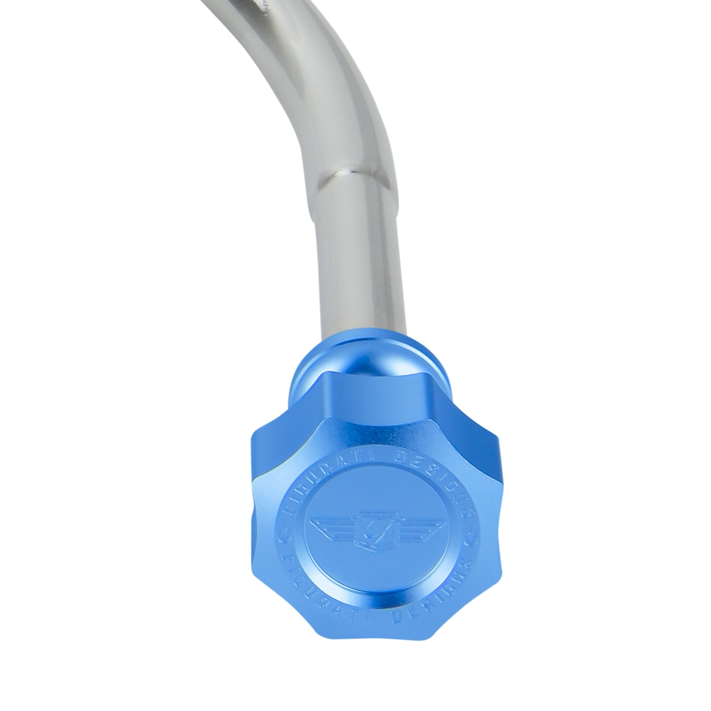 Performance Magnetic Engine Oil Dipstick for Chevrolet 265-400 Small Block - Curved Blue