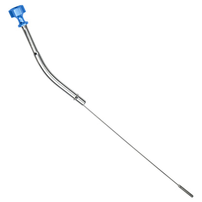 Performance Magnetic Engine Oil Dipstick for Chevrolet 265-400 Small Block - Curved Blue