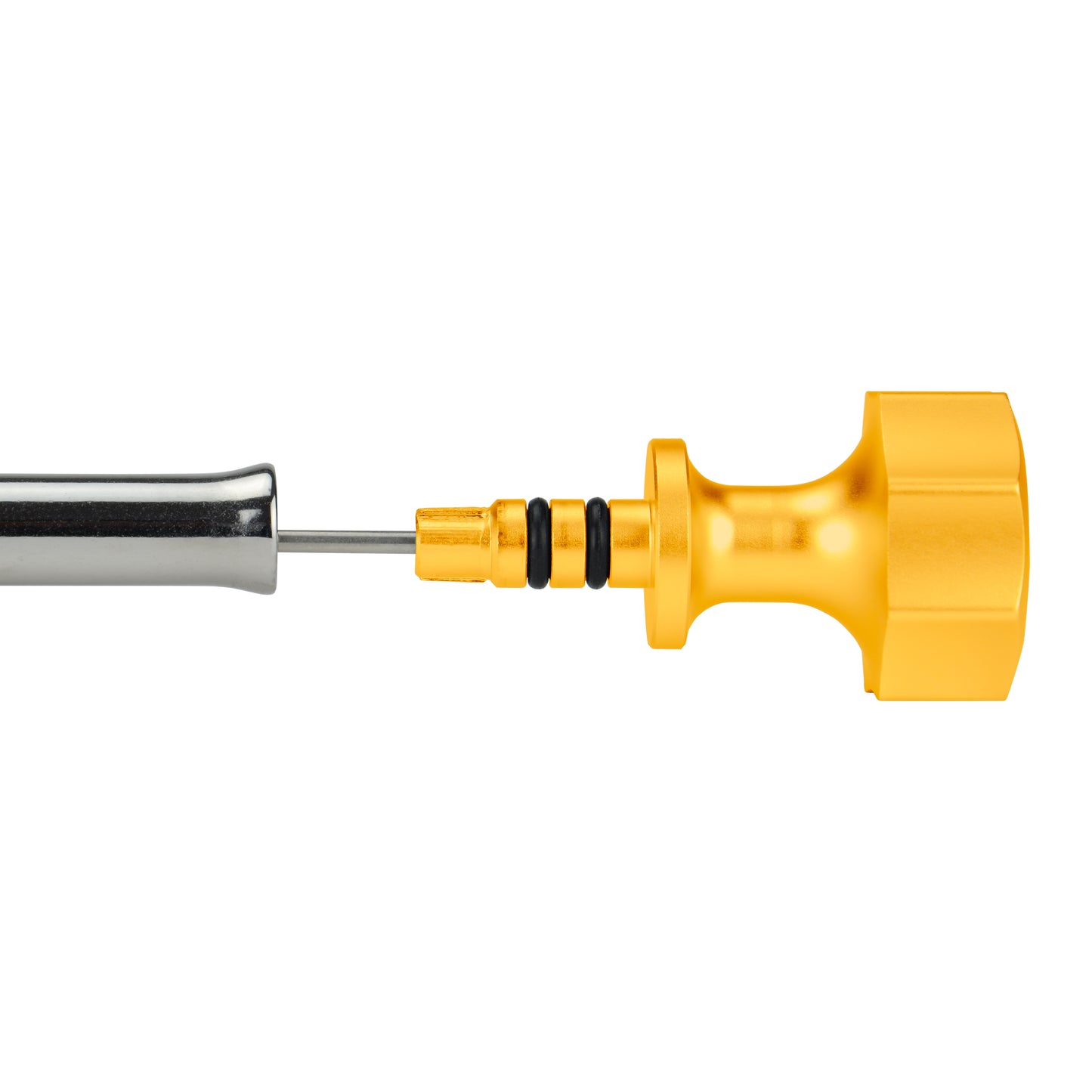 Performance Magnetic Engine Oil Dipstick for Chevrolet 265-400 Small Block - Curved Gold