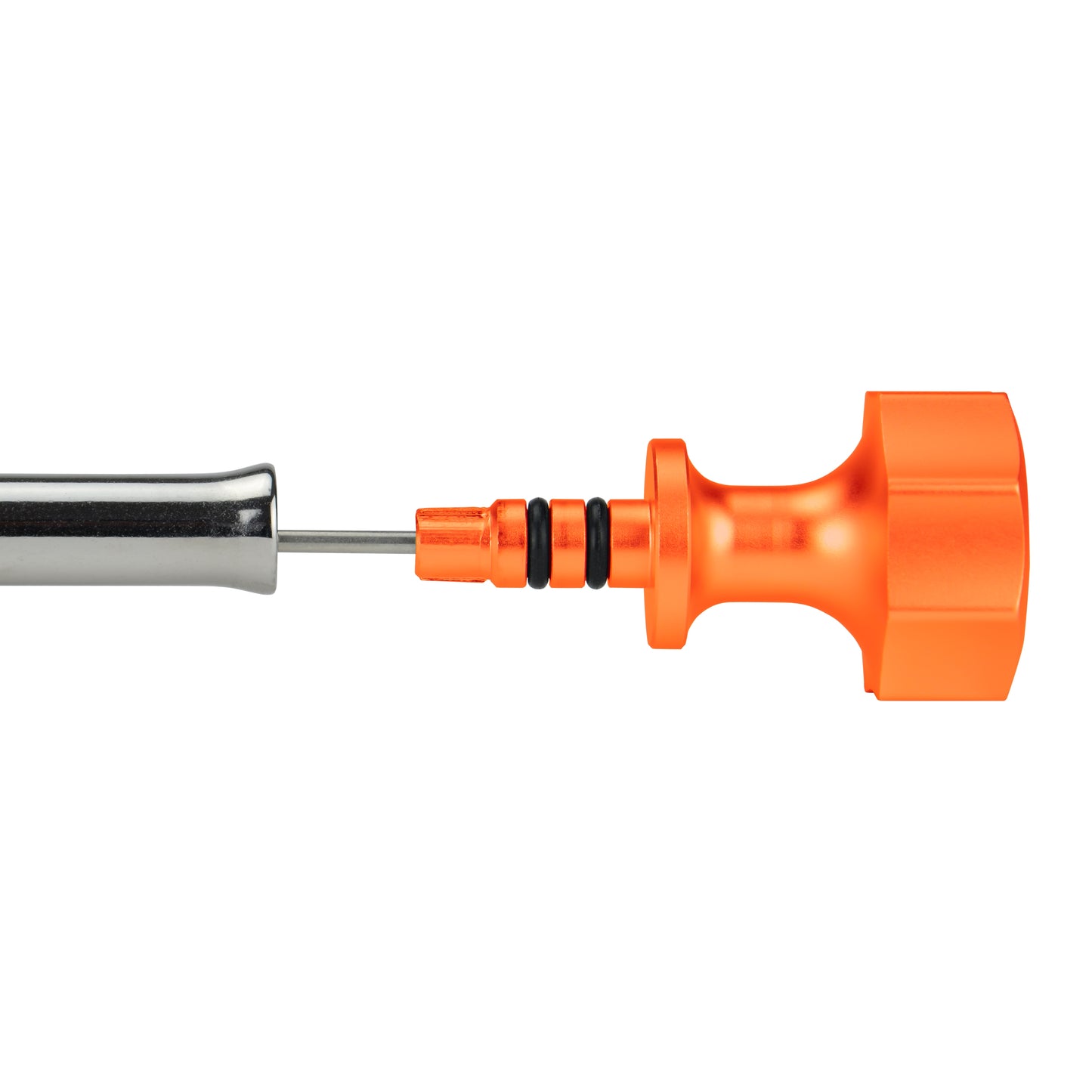 Performance Magnetic Engine Oil Dipstick for Chevrolet 265-400 Small Block - Curved Orange
