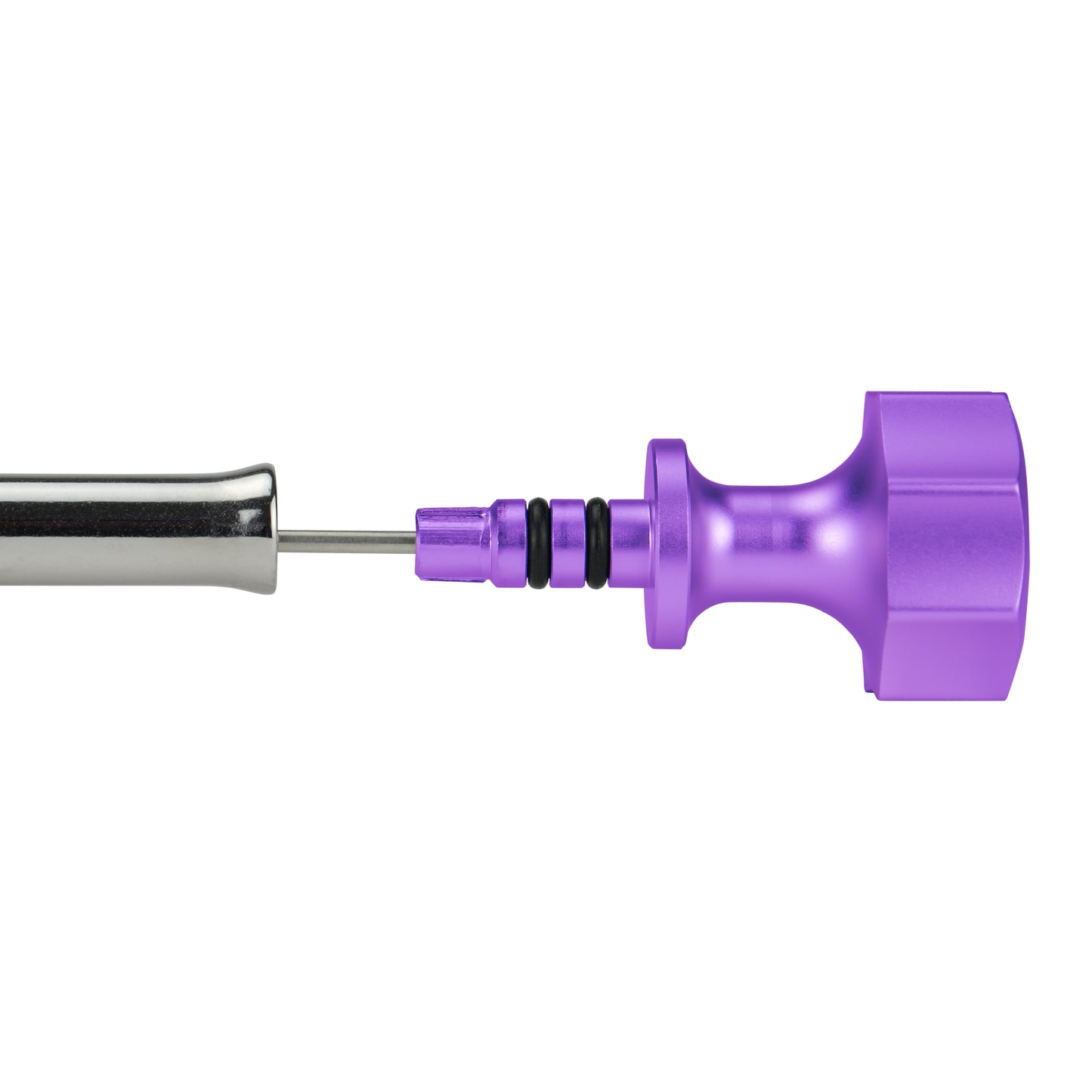 Performance Magnetic Engine Oil Dipstick for Chevrolet 265-400 Small Block - Curved Purple