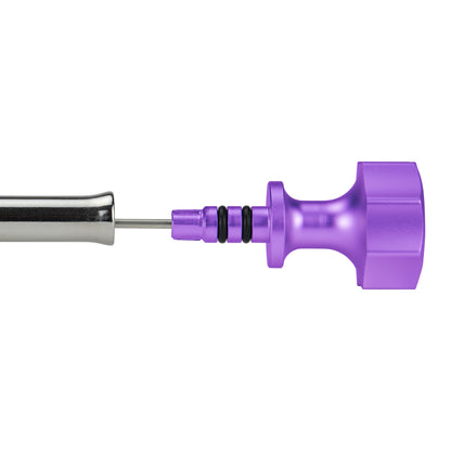Performance Magnetic Engine Oil Dipstick for Chevrolet 265-400 Small Block - Curved Purple