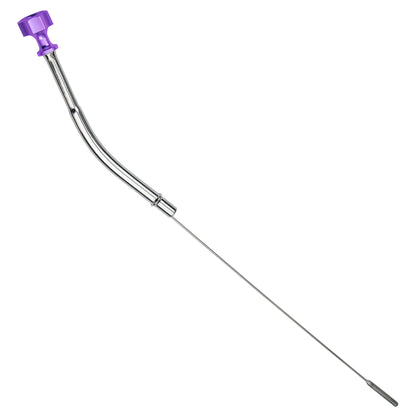 Performance Magnetic Engine Oil Dipstick for Chevrolet 265-400 Small Block - Curved Purple