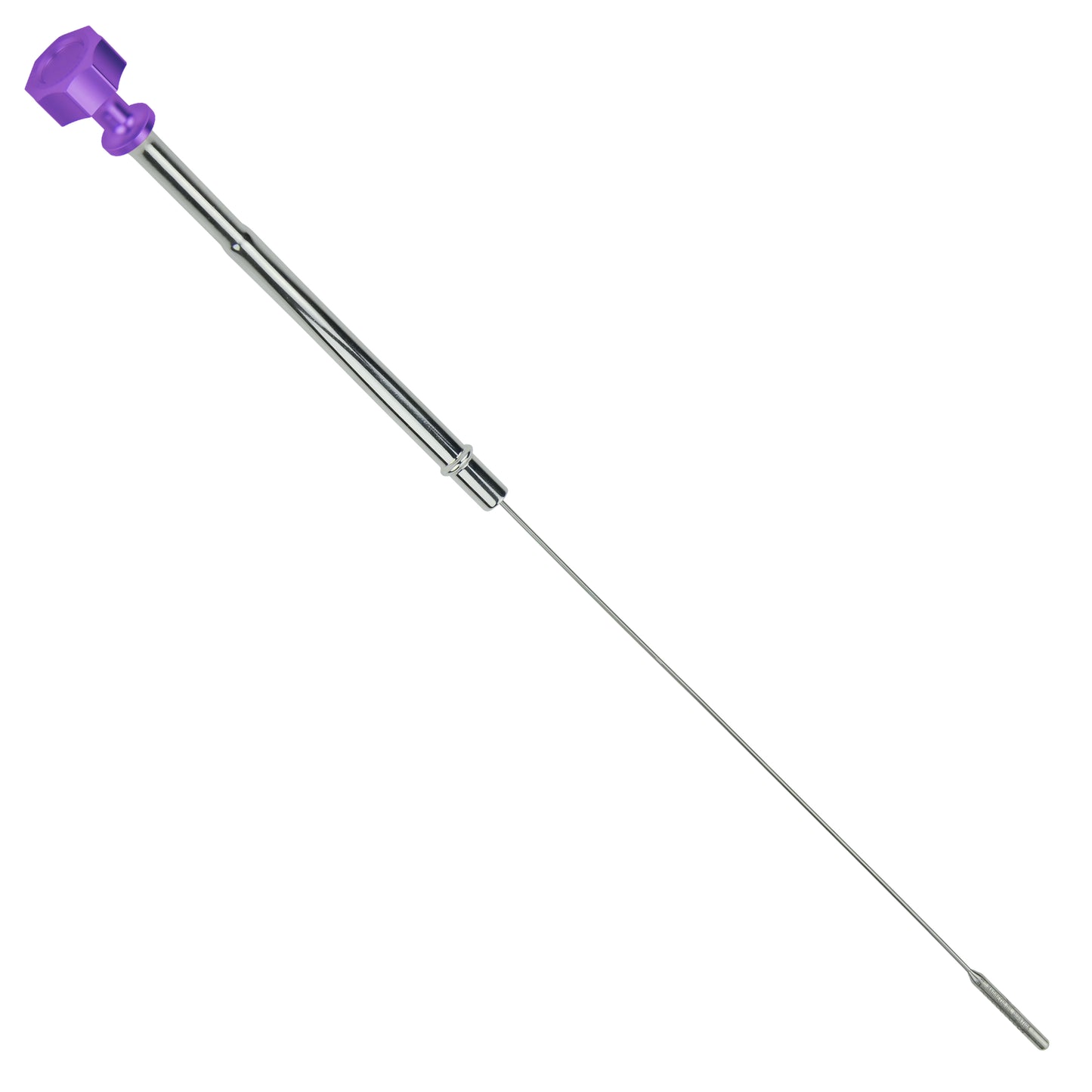 Performance Magnetic Engine Oil Dipstick for Chevrolet 265-400 Small Block - Curved Purple