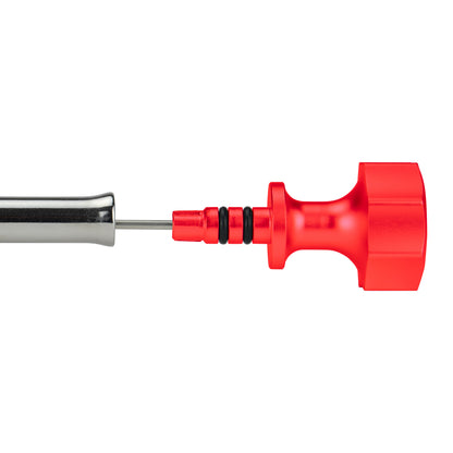 Performance Magnetic Engine Oil Dipstick for Chevrolet 265-400 Small Block - Curved Red