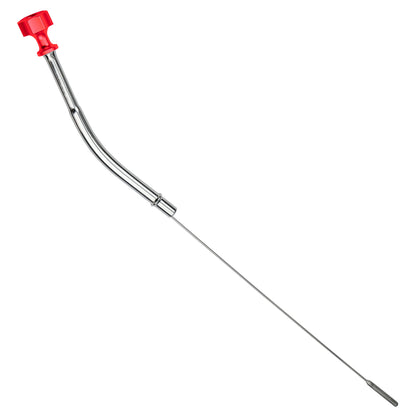 Performance Magnetic Engine Oil Dipstick for Chevrolet 265-400 Small Block - Curved Red