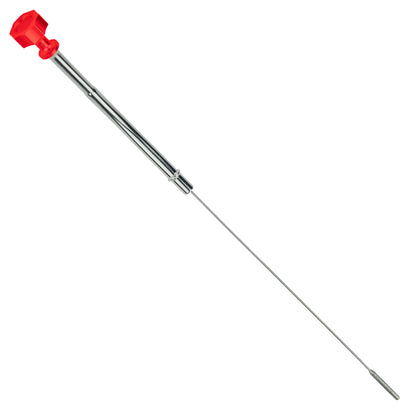 Performance Magnetic Engine Oil Dipstick for Chevrolet 265-400 Small Block - Curved Red