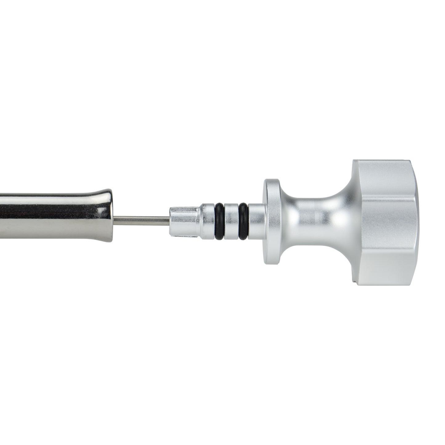 Performance Magnetic Engine Oil Dipstick for Chevrolet 265-400 Small Block - Curved Silver