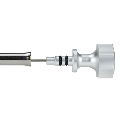 Performance Magnetic Engine Oil Dipstick for Chevrolet 265-400 Small Block - Curved Silver