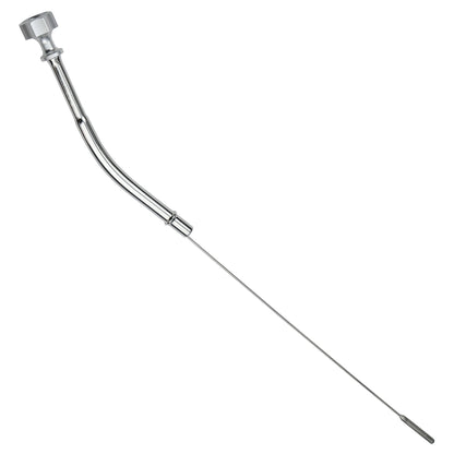 Performance Magnetic Engine Oil Dipstick for Chevrolet 265-400 Small Block - Curved Silver