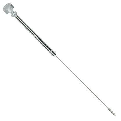 Performance Magnetic Engine Oil Dipstick for Chevrolet 265-400 Small Block - Curved Silver